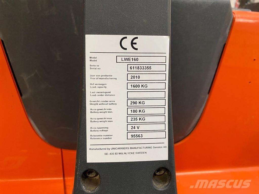 BT LWE160 Zemie palešu pacēlāji