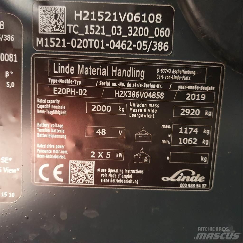 Linde E20PH Elektriskie iekrāvēji