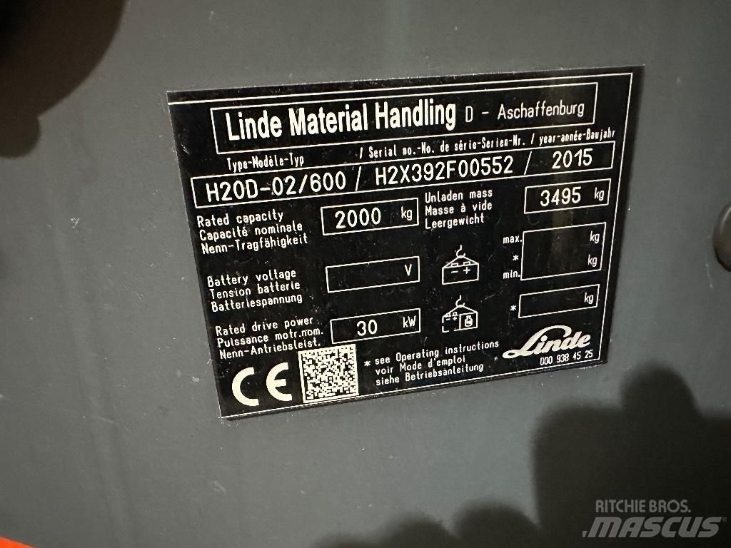 Linde H20D-02 Tehnika ar dīzeļa dzinēju