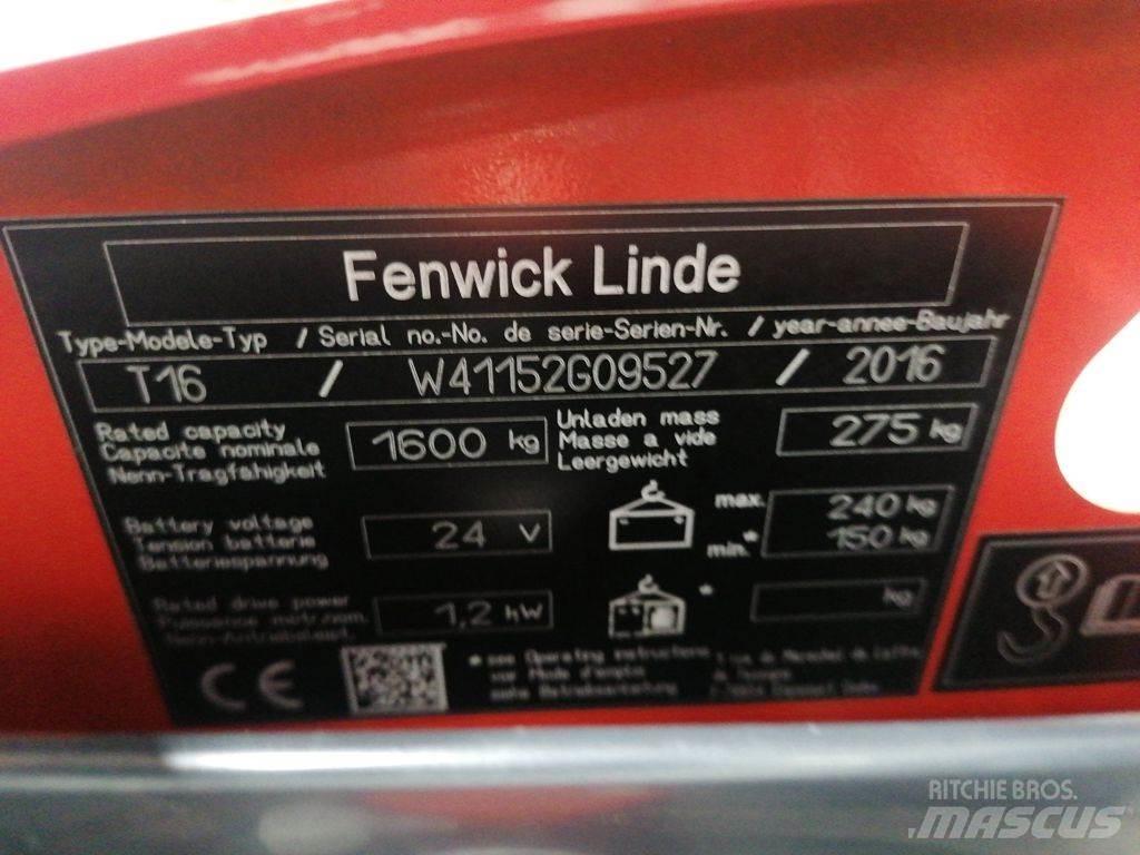 Linde T16 Zemie palešu pacēlāji