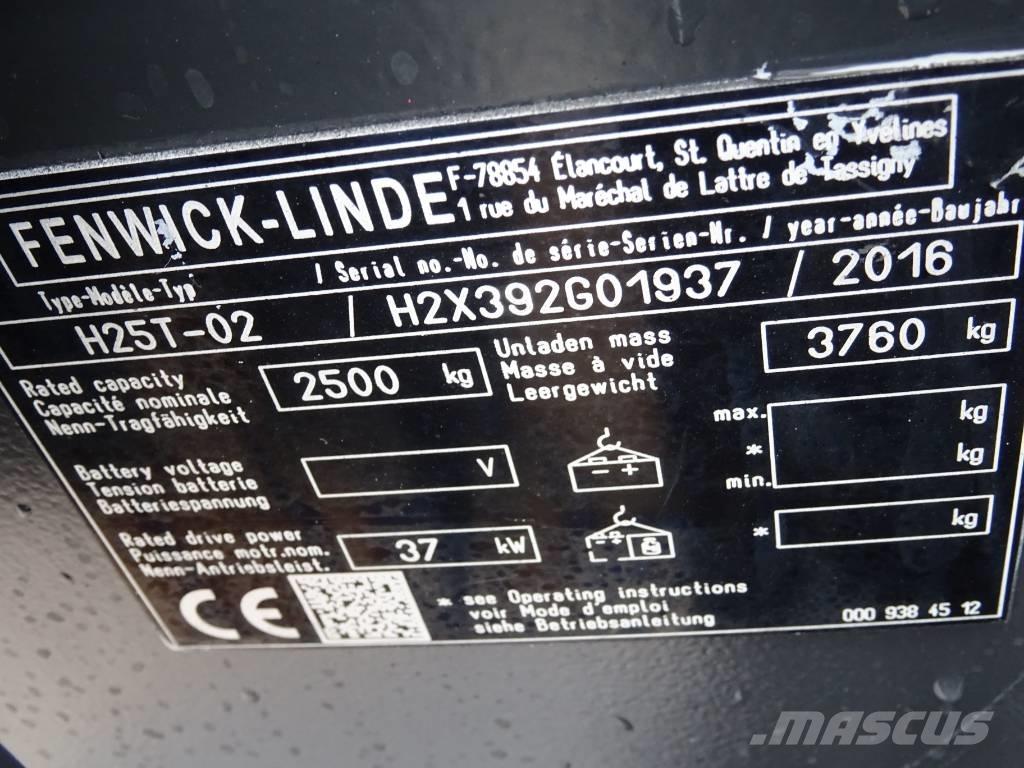 Linde H25T-02 LPG tehnika