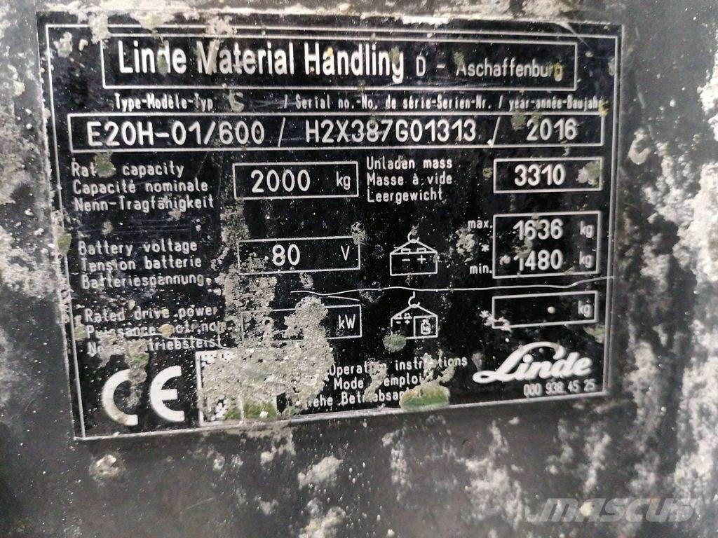 Linde E20H-01/600 Elektriskie iekrāvēji