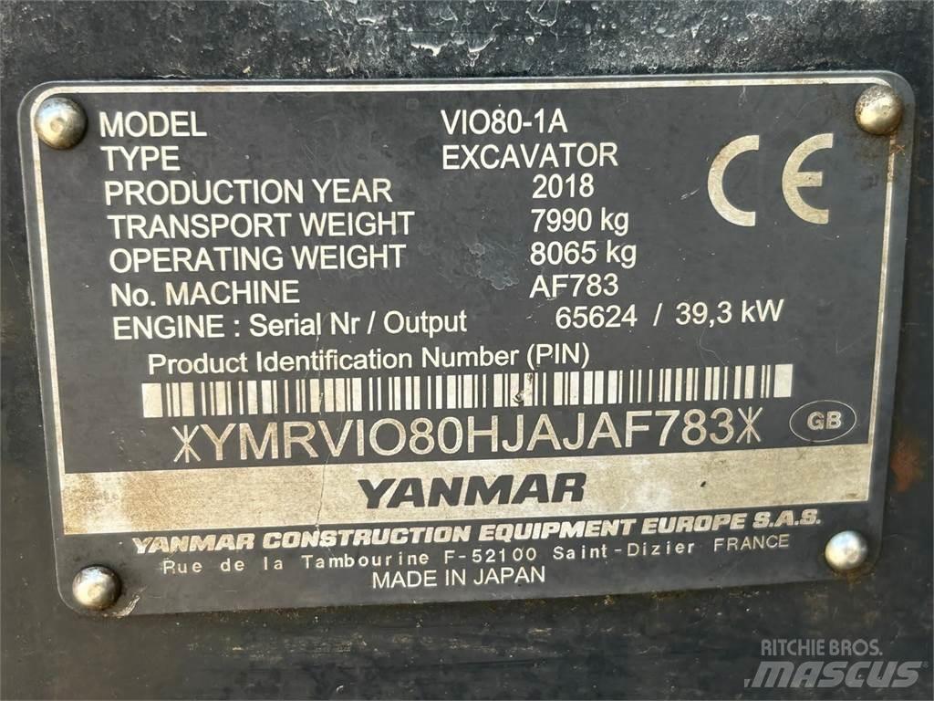 Yanmar Vio 80-1A Vidēja lieluma ekskavatori 7 t - 12 t