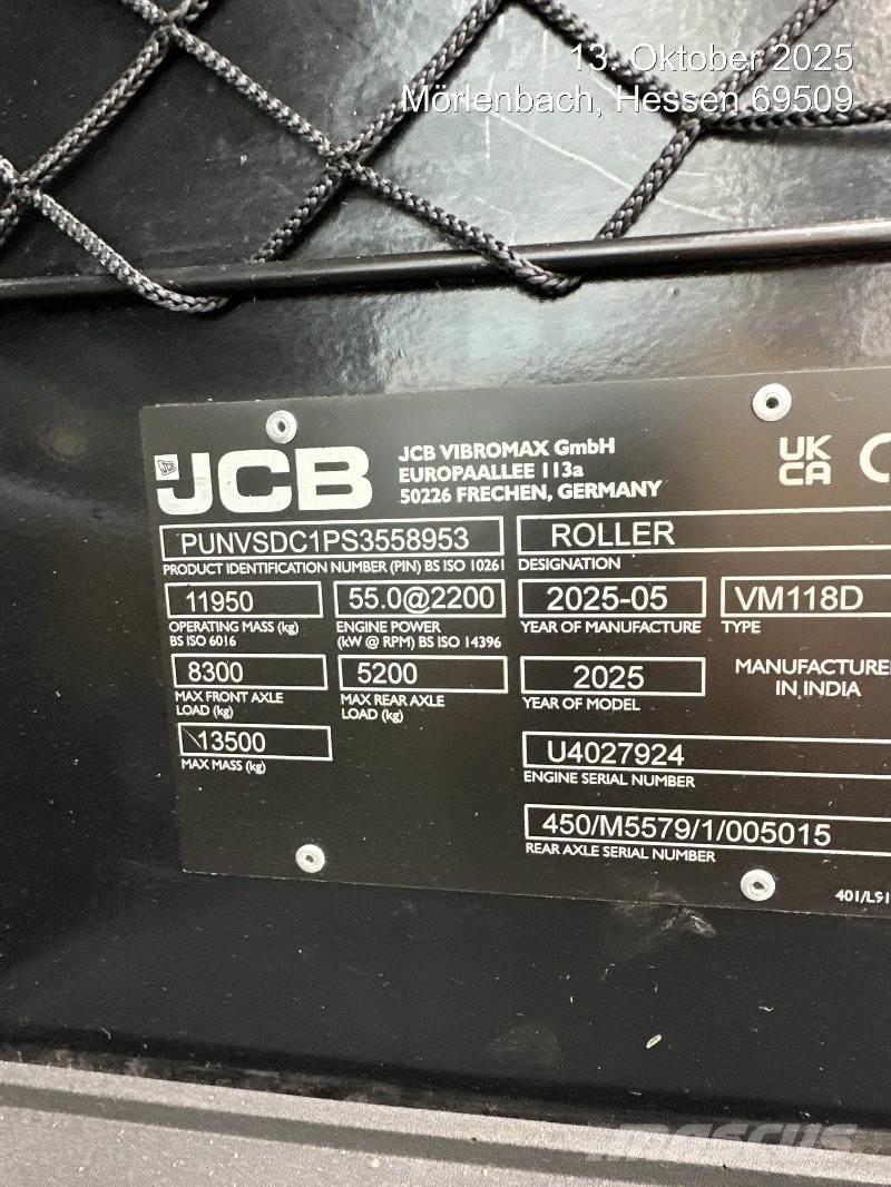 JCB VM118D Veltņi
