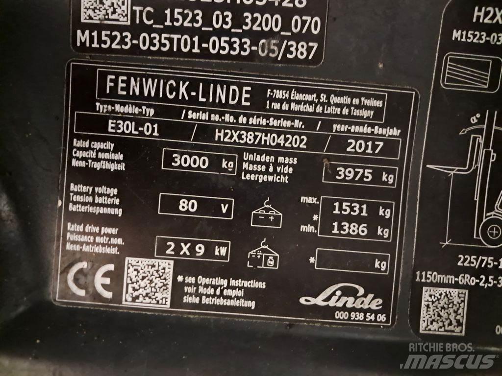 Linde E30L-01 Elektriskie iekrāvēji