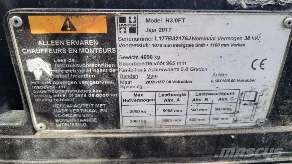 Hyster H 3.00 FT LPG tehnika