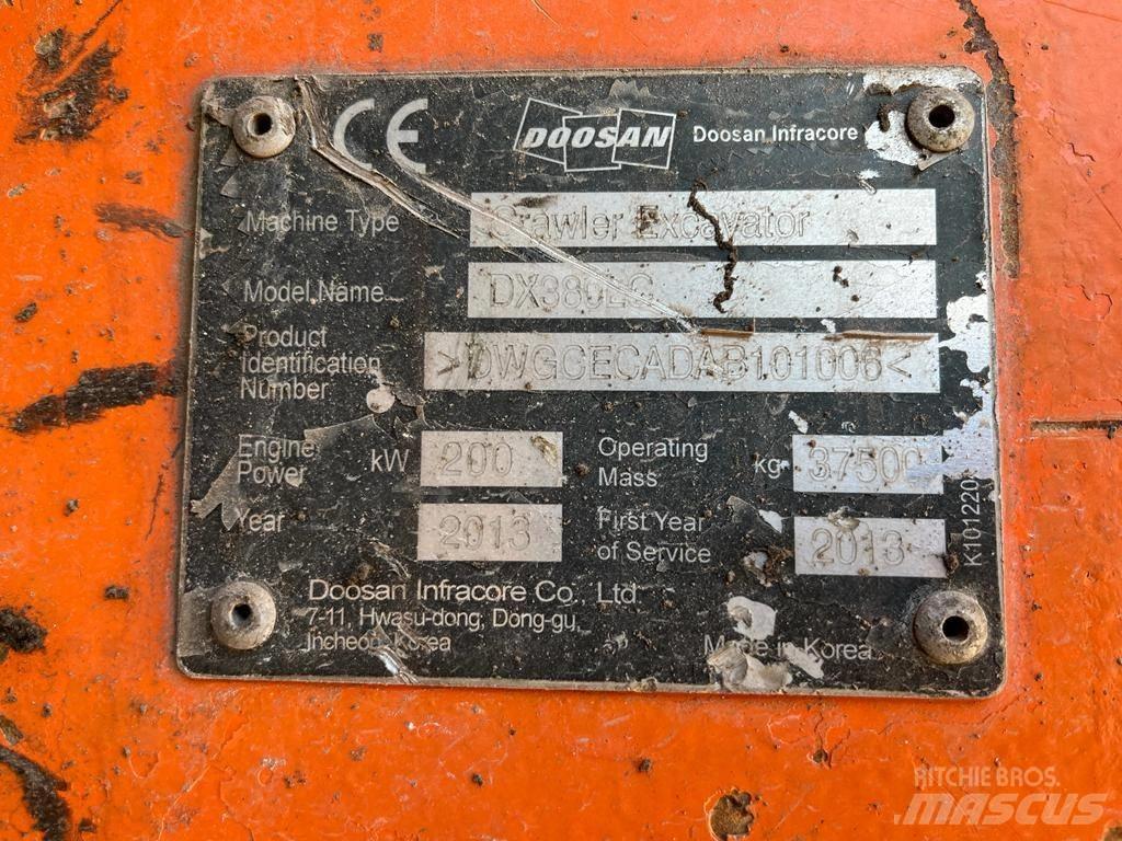 Doosan DX 380 LC Kāpurķēžu ekskavatori