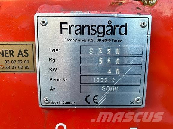 Fransgård S-220 Cita ceļu uzturēšanas un sniega novākšanas tehnika