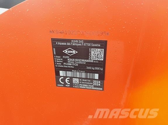 Kuhn FC3561TCD Cits lopbarības novācēju, kombainu aprīkojums