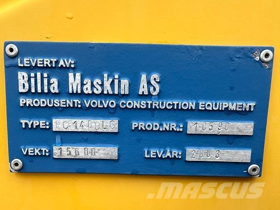 Volvo EC 140 B LC Kāpurķēžu ekskavatori