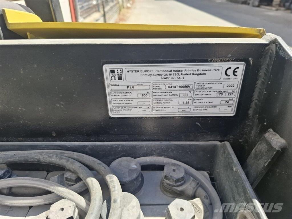 Hyster P1.6 Iekraušanas tehnika- Citi