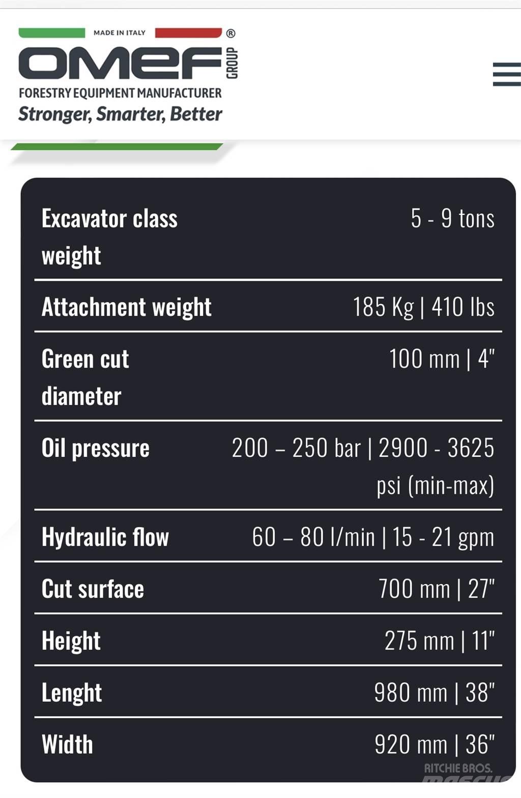  OMEF TRL-68 Mežizstrādes mulčeri