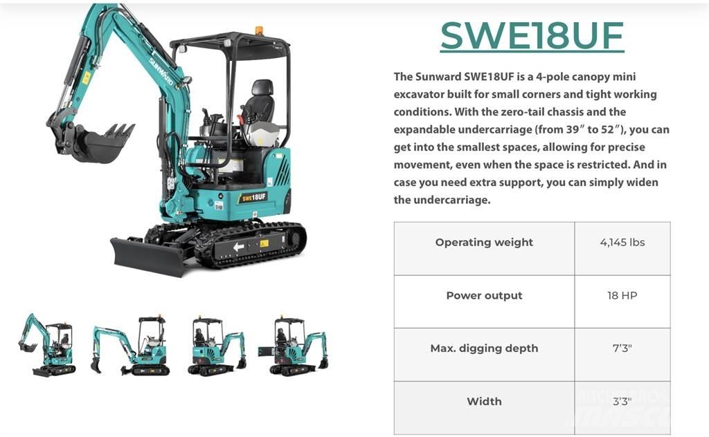 Sunward SWE18 Kāpurķēžu ekskavatori