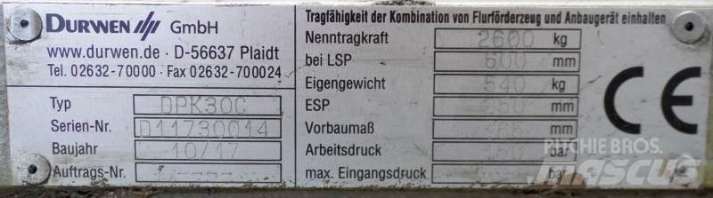 Durwen DPK30C Iekraušanas tehnika- Citi