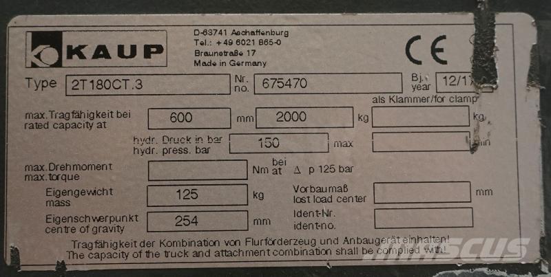 Kaup 2T180CT.3 Dakšas