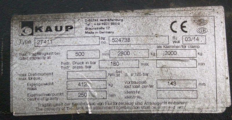 Kaup 2T411 Citas sastāvdaļas