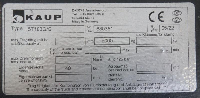 Kaup 5T183G/S Citas sastāvdaļas