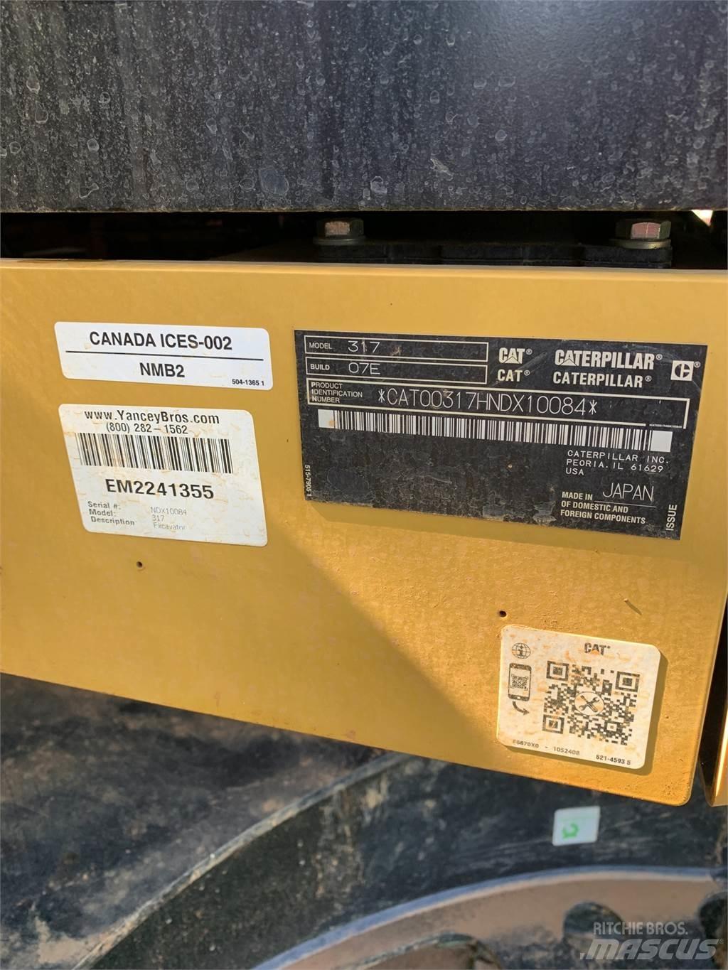 CAT 317 Vidēja lieluma ekskavatori 7 t - 12 t