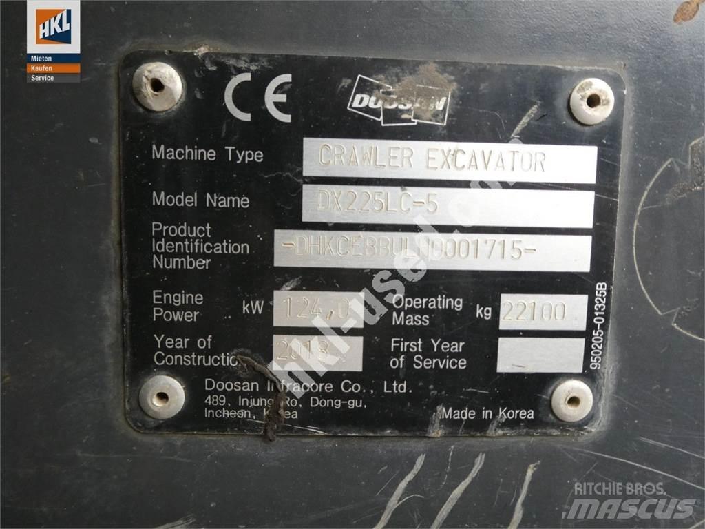 Doosan DX 225 LC-5 Kāpurķēžu ekskavatori
