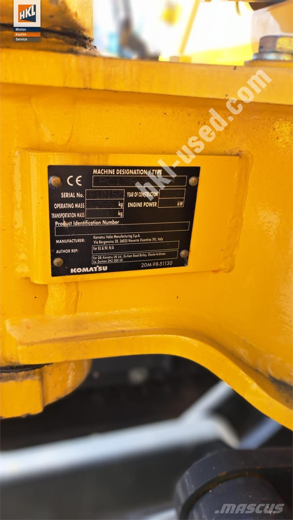 Komatsu PC 17 R-5 Mini ekskavatori < 7 t