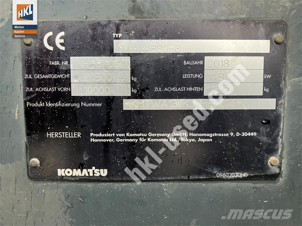 Komatsu WA 380-8 Iekrāvēji uz riteņiem