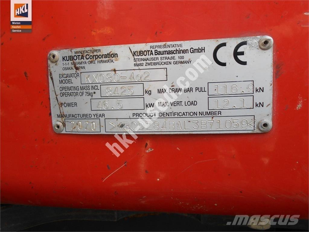 Kubota KX 080-4 Mini ekskavatori < 7 t