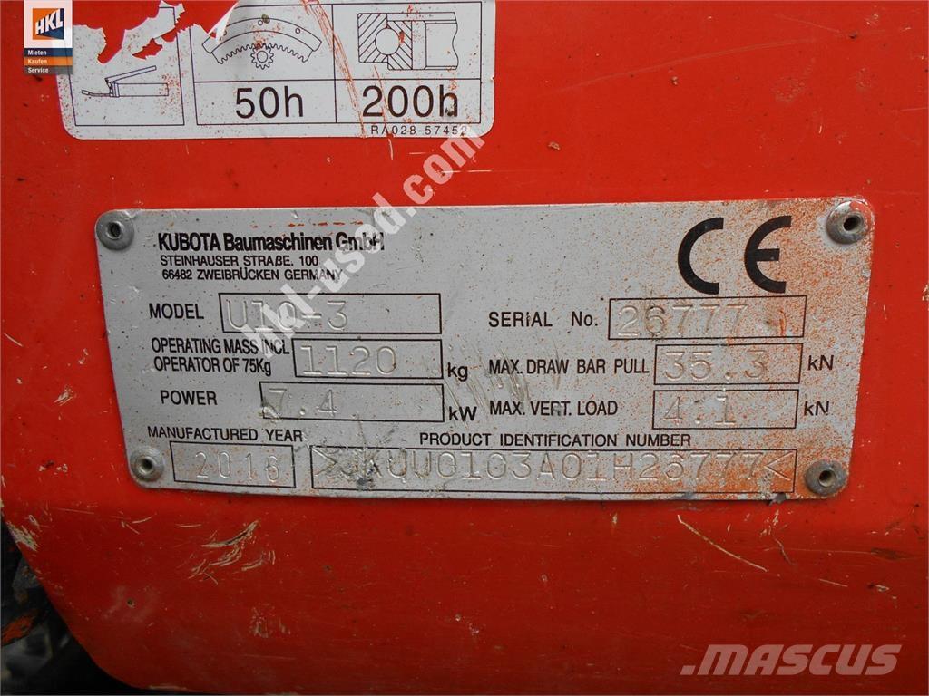 Kubota U 10-3 Mini ekskavatori < 7 t
