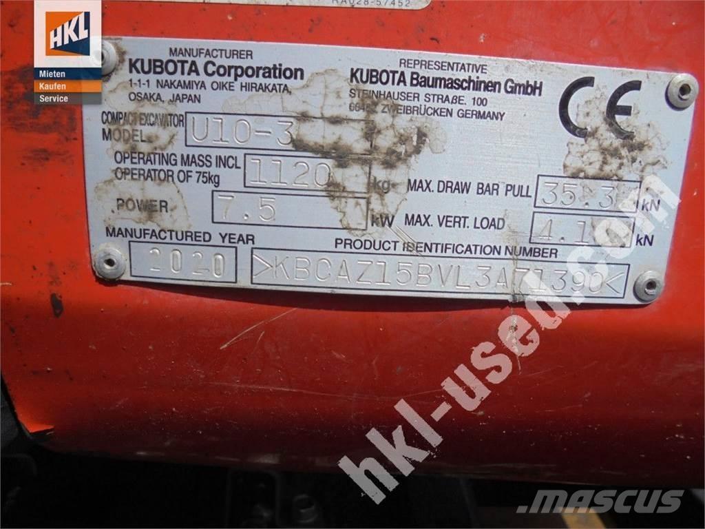 Kubota U 10-3 Mini ekskavatori < 7 t