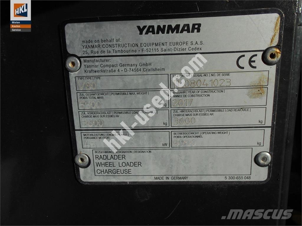 Yanmar V 80 Iekrāvēji uz riteņiem