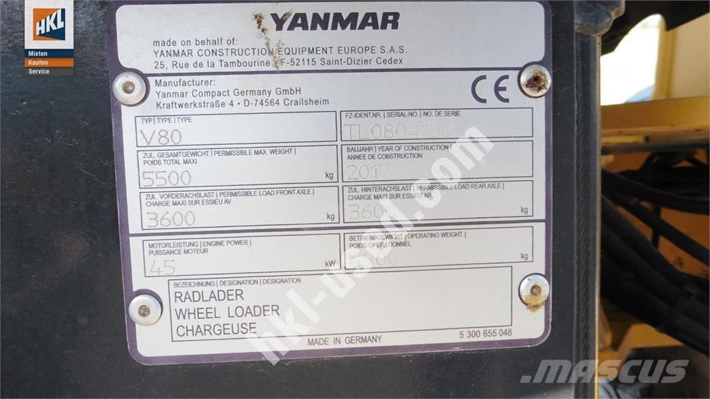 Yanmar V 80 Iekrāvēji uz riteņiem