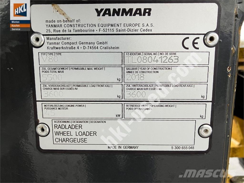 Yanmar V 80 Iekrāvēji uz riteņiem