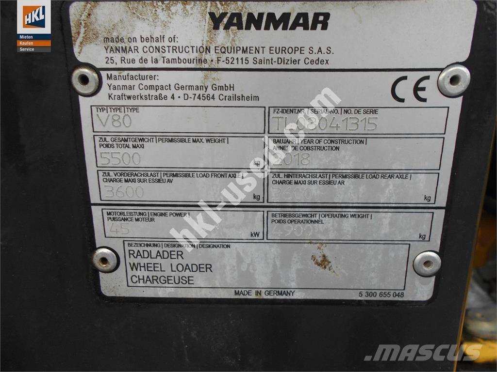 Yanmar V 80 Iekrāvēji uz riteņiem