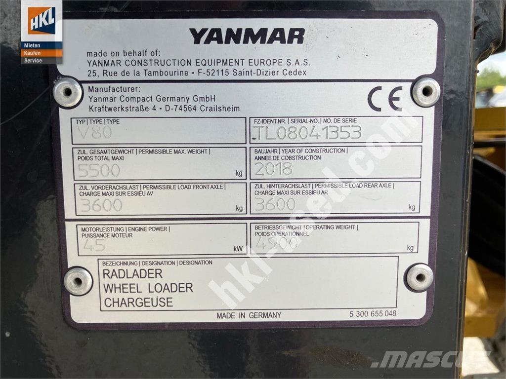 Yanmar V 80 Iekrāvēji uz riteņiem