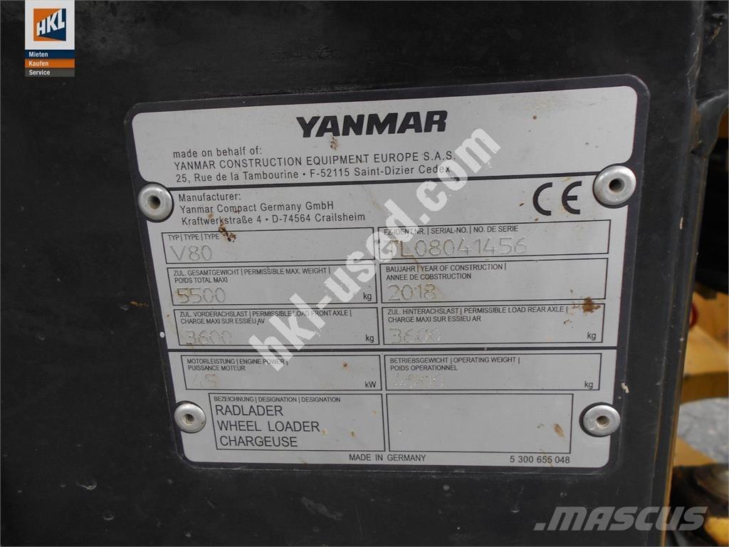Yanmar V 80 Iekrāvēji uz riteņiem