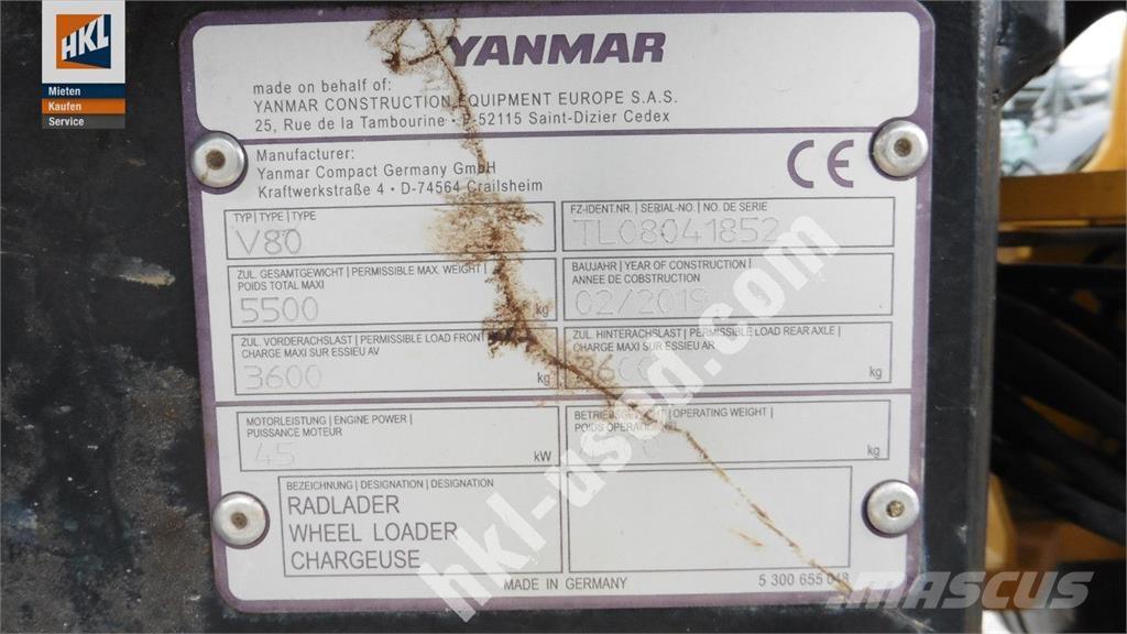 Yanmar V 80 Iekrāvēji uz riteņiem