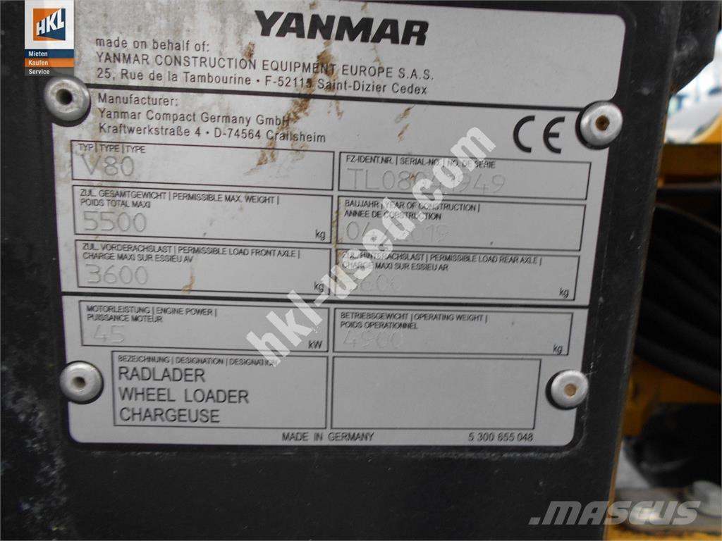 Yanmar V 80 Iekrāvēji uz riteņiem
