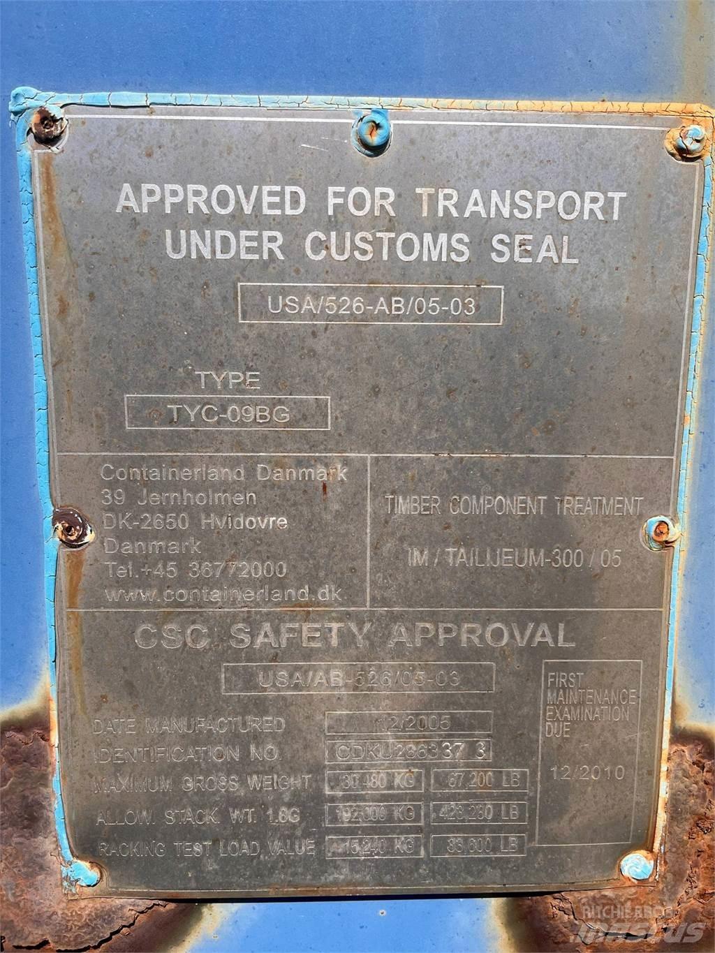  20FT Container Uzglabāšanas konteineri