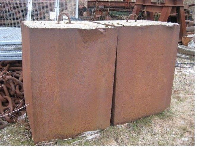  Ballastvægte 4 stk. - 2300 kg Pacēlāju/krānu aprīkojums
