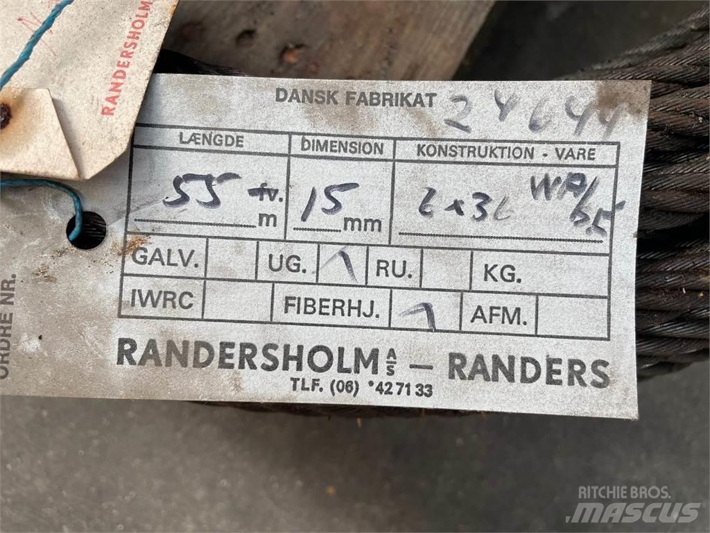  Stålwire Ø15 mm Pacēlāju/krānu aprīkojums