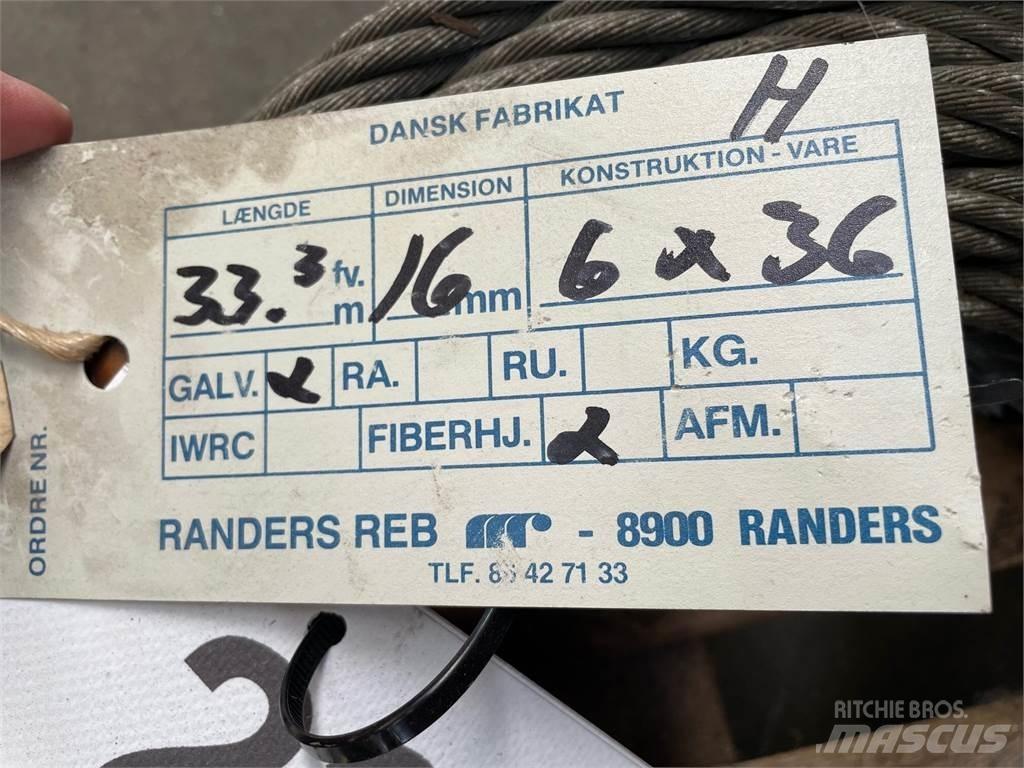  Stålwire Ø16 mm Pacēlāju/krānu aprīkojums