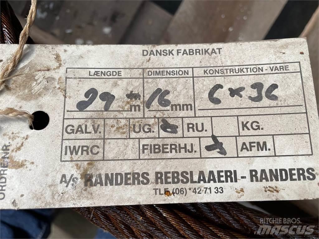  Stålwire Ø16 mm Pacēlāju/krānu aprīkojums