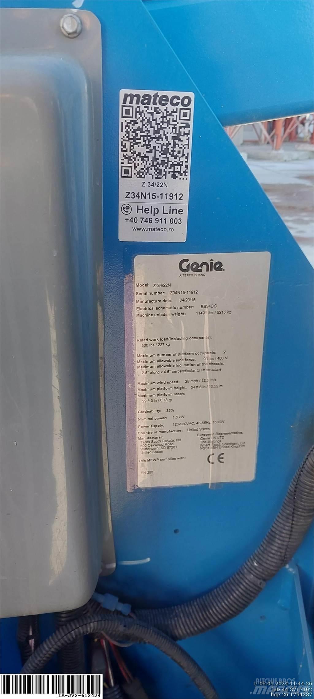 Genie Z-34/22N Strēles pacēlāji