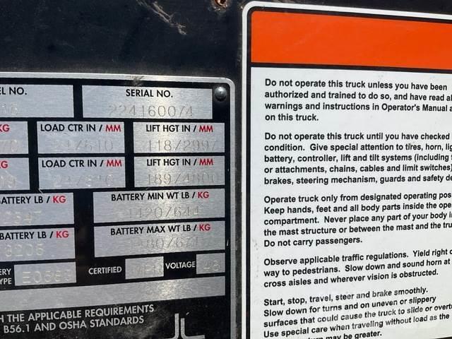 Big Joe V15 Elektriskie iekrāvēji