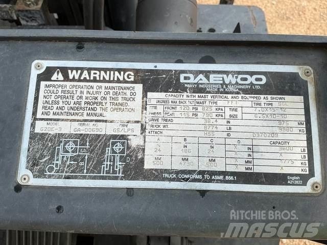 Daewoo G20E-3 Būvniecība- Citi