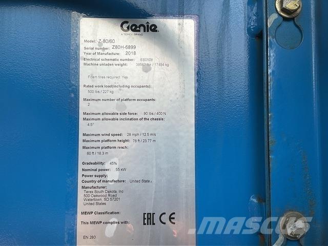Genie Z80/60 Strēles pacēlāji