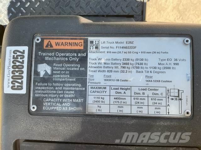 Hyster E25Z Elektriskie iekrāvēji