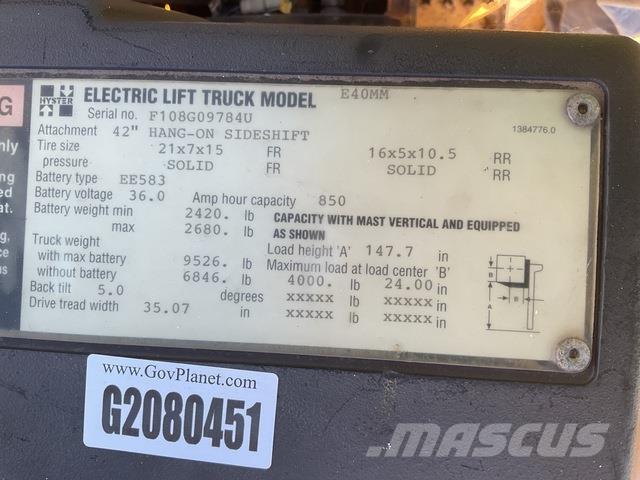 Hyster E40MM Elektriskie iekrāvēji