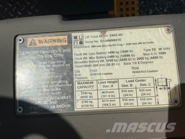 Hyster E65Z-40 Elektriskie iekrāvēji