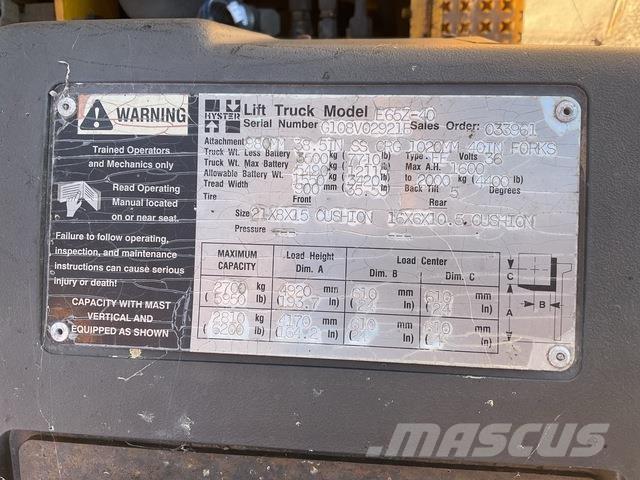 Hyster E65Z-40 Elektriskie iekrāvēji