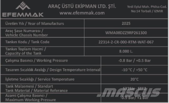 MAN TGM18.250 Ūdens mašīnas
